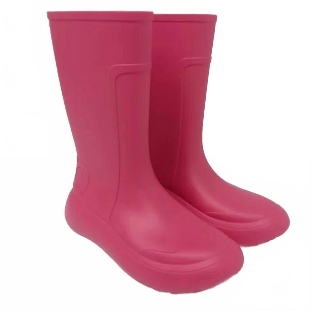 NEW SALVATORE FERRAGAMO women's gancini detail rain boots in pink